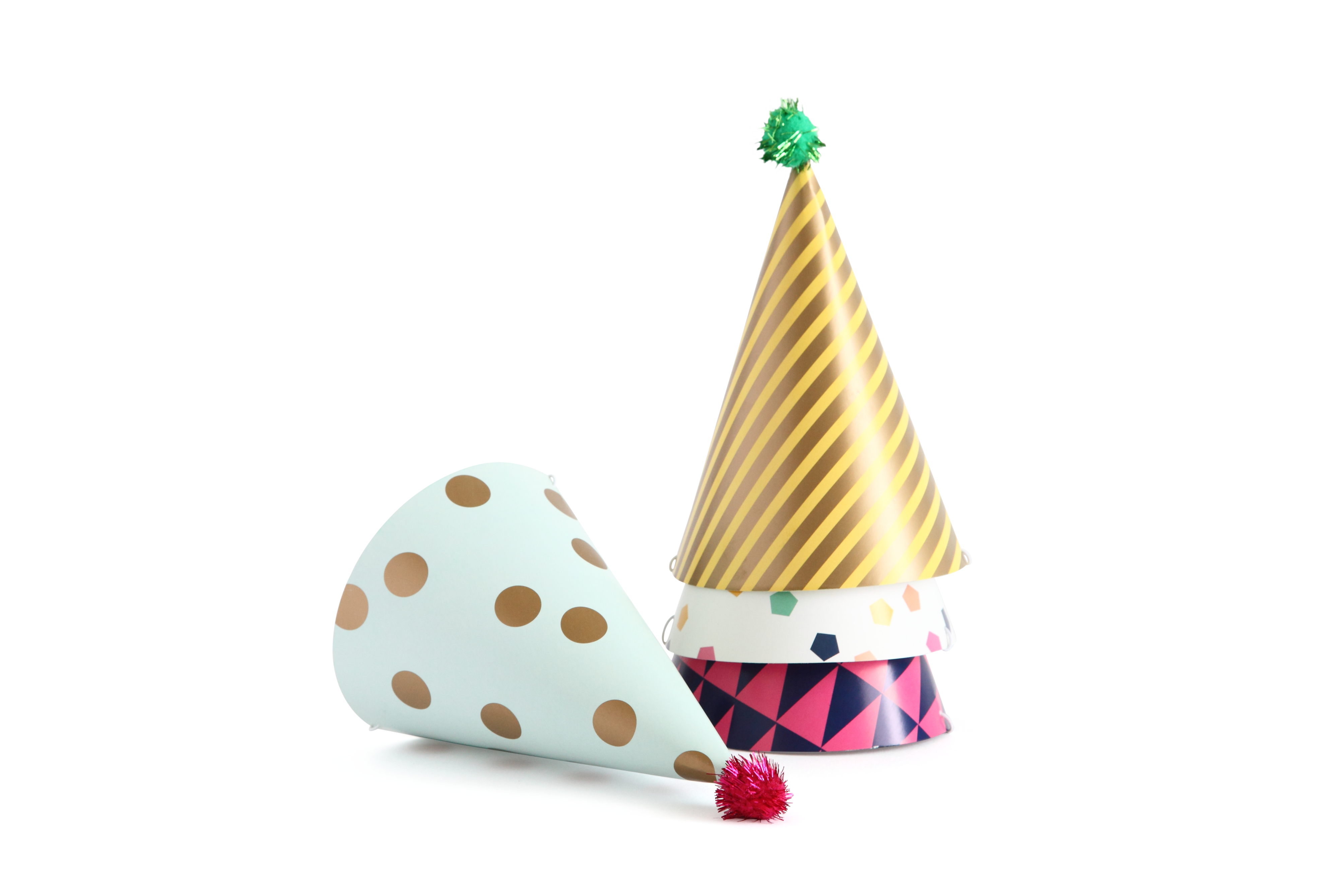 Party hats stacked