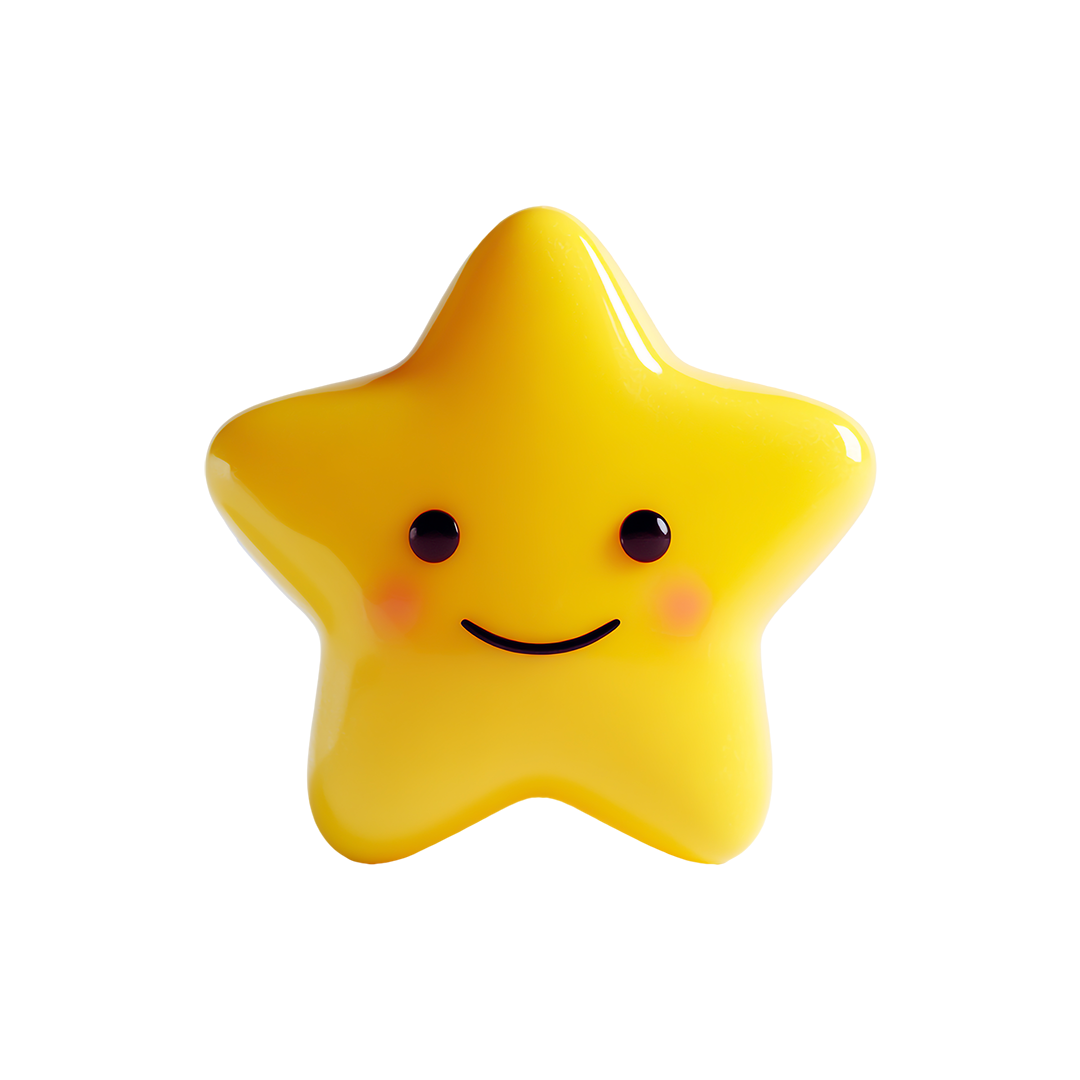 Personified Gold Star with a face for Age Based Discounts with Frank